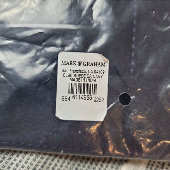 MARK AND GRAHAM Navy Blue Suede Catch All - Picture 7 of 7